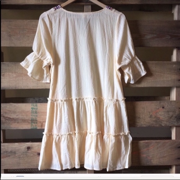 Yellow Tasseled and Ruffled Dress - Picture 6 of 6